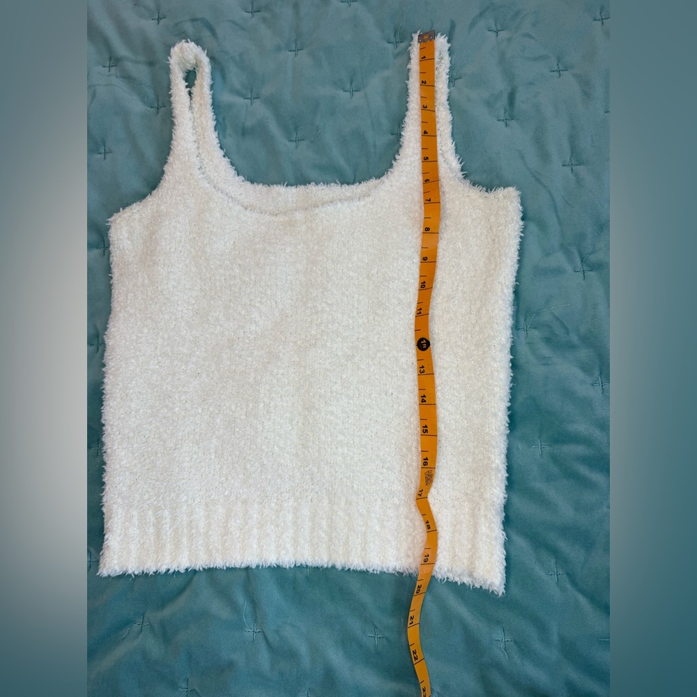 SKIMS Soft Teddy White Tank Top size S/M - Picture 7 of 8
